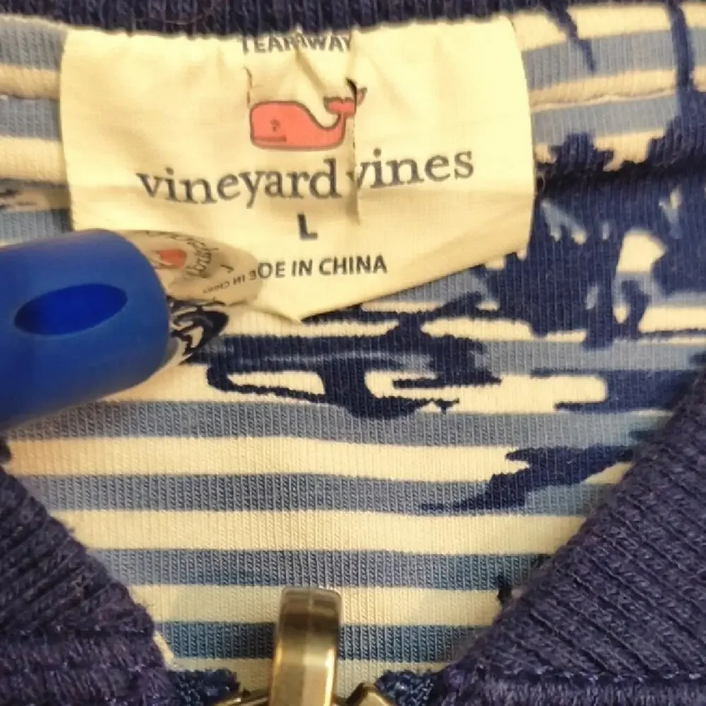 Vineyard Vines Boys Blue Reversible Jacket, Size L GU-D